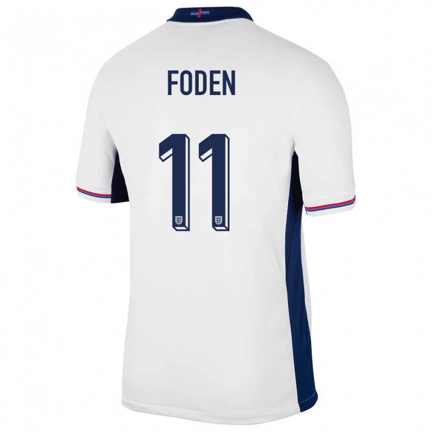 Gyermek Anglia Phil Foden #11 Fehér Hazai Jersey 24-26 Mez Póló Ing