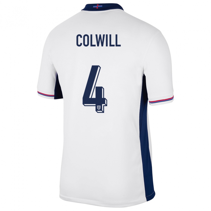 Gyermek Anglia Levi Colwill #4 Fehér Hazai Jersey 24-26 Mez Póló Ing