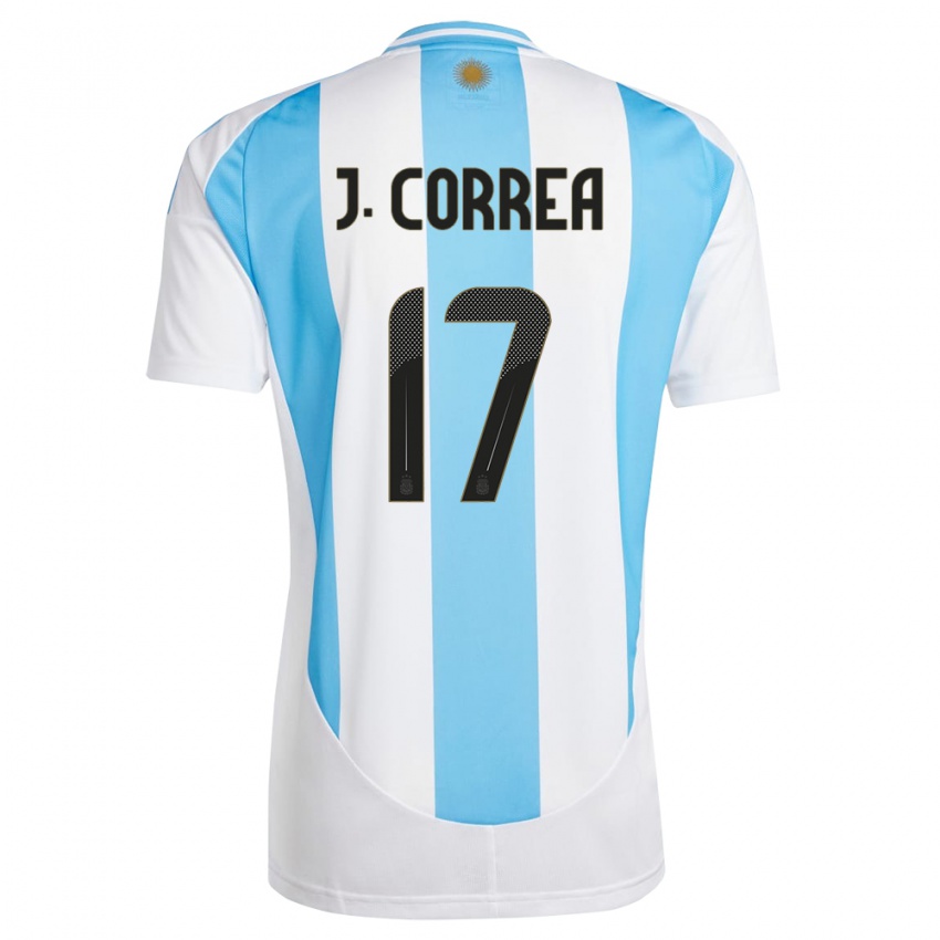 Gyermek Argentína Joaquin Correa #17 Fehér Kék Hazai Jersey 24-26 Mez Póló Ing