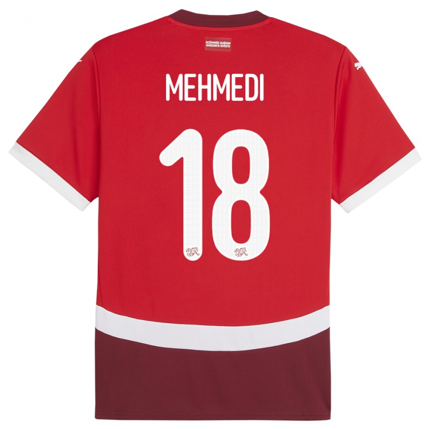 Gyermek Svájc Admir Mehmedi #18 Piros Hazai Jersey 24-26 Mez Póló Ing