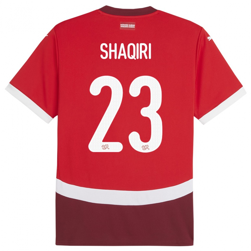 Gyermek Svájc Xherdan Shaqiri #23 Piros Hazai Jersey 24-26 Mez Póló Ing