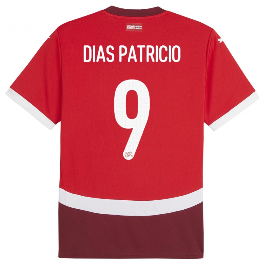 Gyermek Svájc Alexandre Dias Patricio #9 Piros Hazai Jersey 24-26 Mez Póló Ing