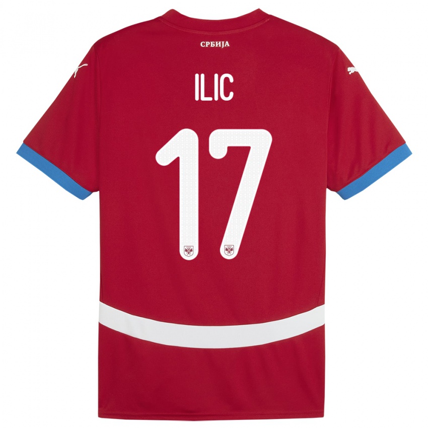 Gyermek Szerbia Ivan Ilic #17 Piros Hazai Jersey 24-26 Mez Póló Ing