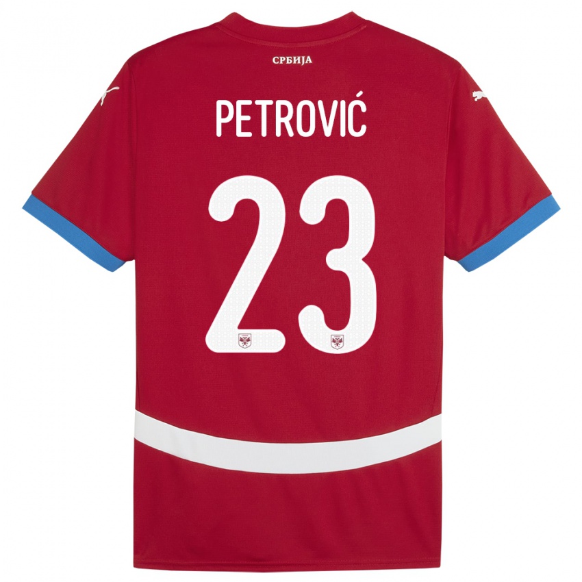 Gyermek Szerbia Jovana Petrovic #23 Piros Hazai Jersey 24-26 Mez Póló Ing