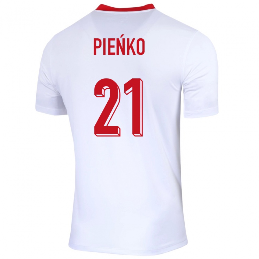 Gyermek Lengyelország Tomasz Pienko #21 Fehér Hazai Jersey 24-26 Mez Póló Ing