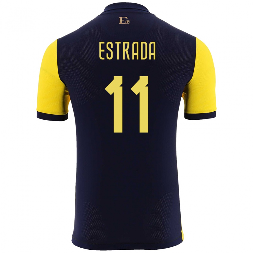 Gyermek Ecuador Michael Estrada #11 Sárga Hazai Jersey 24-26 Mez Póló Ing