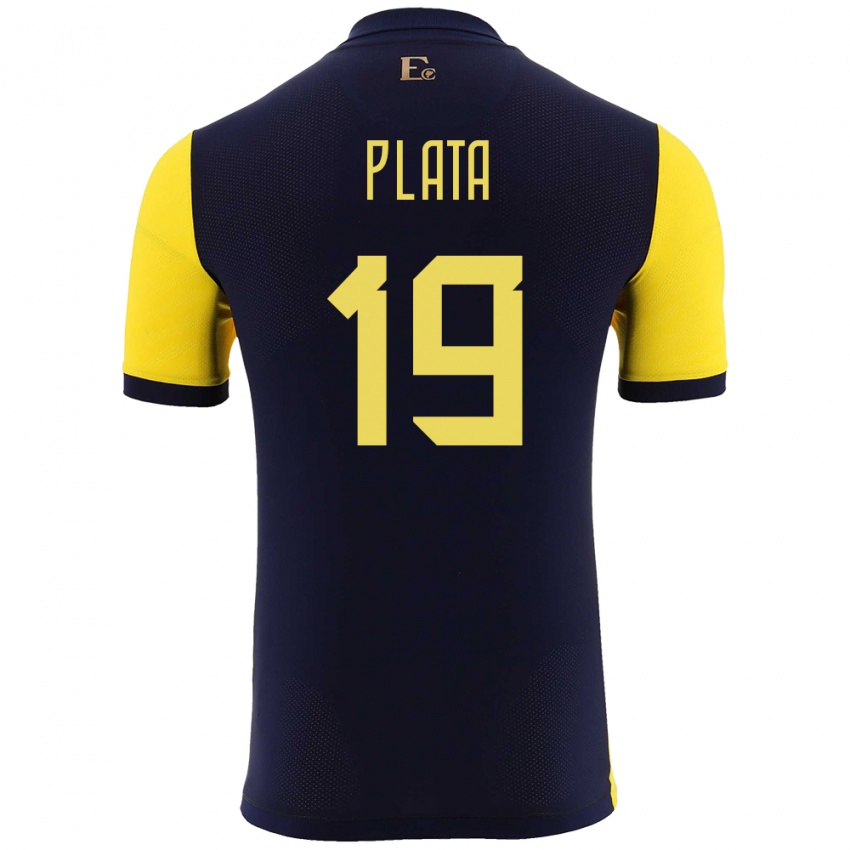 Gyermek Ecuador Gonzalo Plata #19 Sárga Hazai Jersey 24-26 Mez Póló Ing