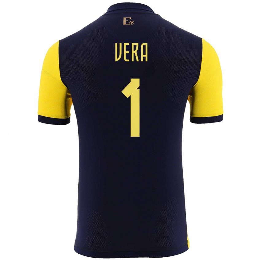 Gyermek Ecuador Andrea Vera #1 Sárga Hazai Jersey 24-26 Mez Póló Ing