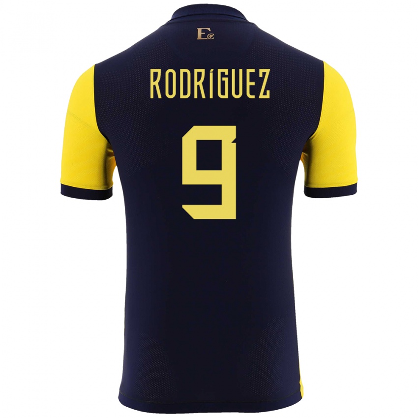 Gyermek Ecuador Ingrid Rodriguez #9 Sárga Hazai Jersey 24-26 Mez Póló Ing