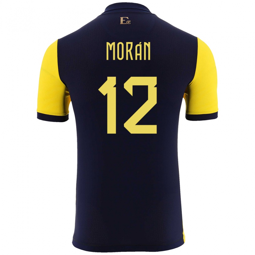 Gyermek Ecuador Andrea Moran #12 Sárga Hazai Jersey 24-26 Mez Póló Ing