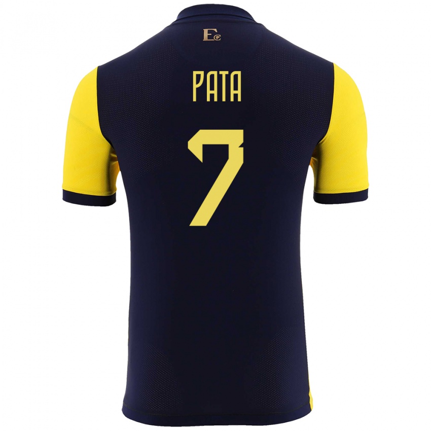 Gyermek Ecuador Emerson Pata #7 Sárga Hazai Jersey 24-26 Mez Póló Ing