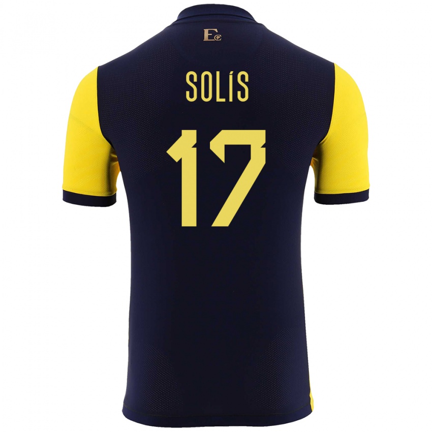 Gyermek Ecuador Mathias Solis #17 Sárga Hazai Jersey 24-26 Mez Póló Ing