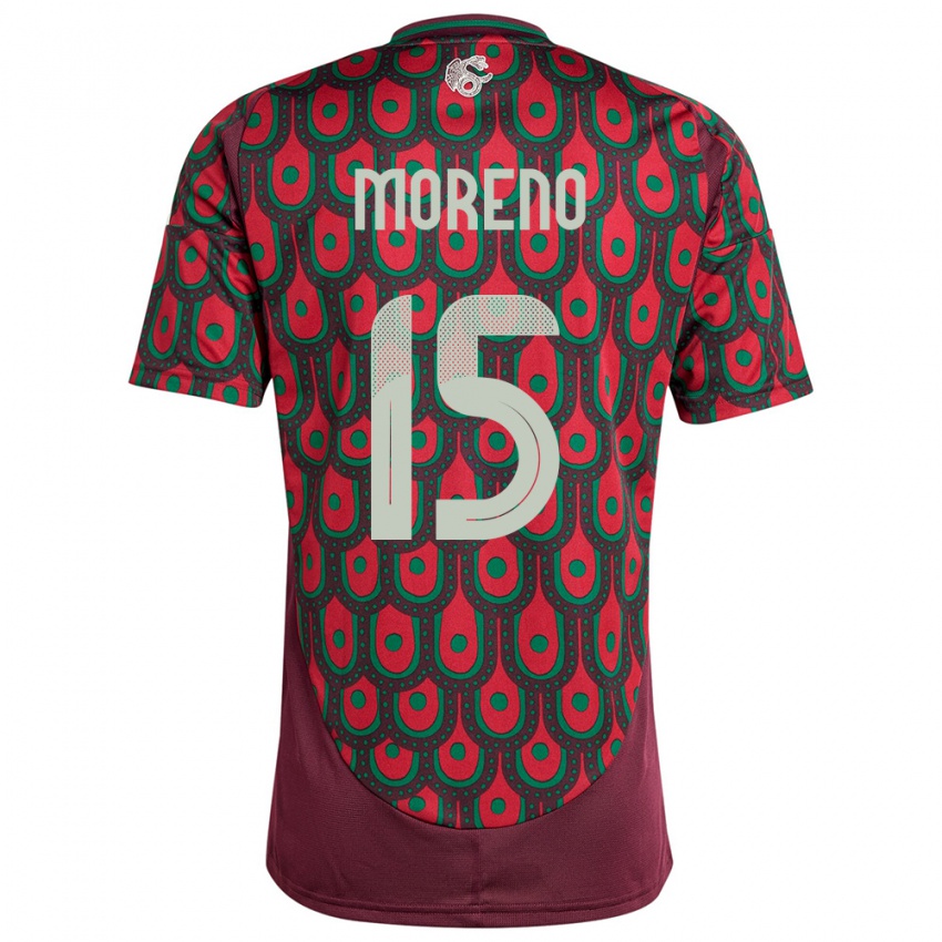 Gyermek Mexikó Hector Moreno #15 Gesztenyebarna Hazai Jersey 24-26 Mez Póló Ing