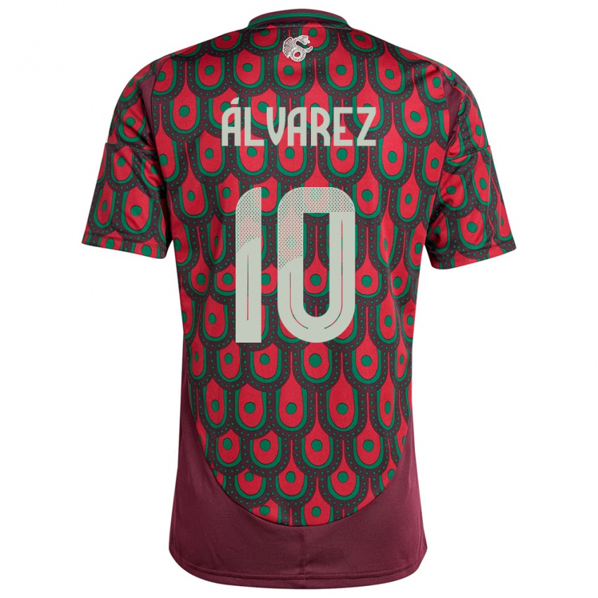 Gyermek Mexikó Efrain Alvarez #10 Gesztenyebarna Hazai Jersey 24-26 Mez Póló Ing