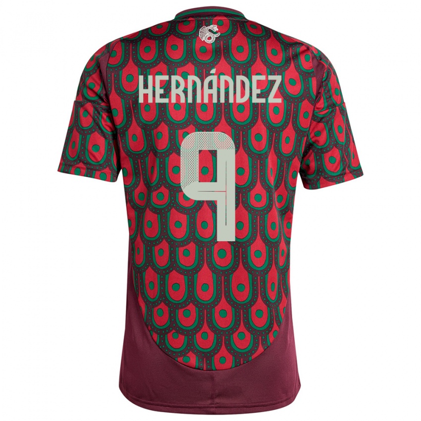 Gyermek Mexikó Jesus Hernandez #9 Gesztenyebarna Hazai Jersey 24-26 Mez Póló Ing