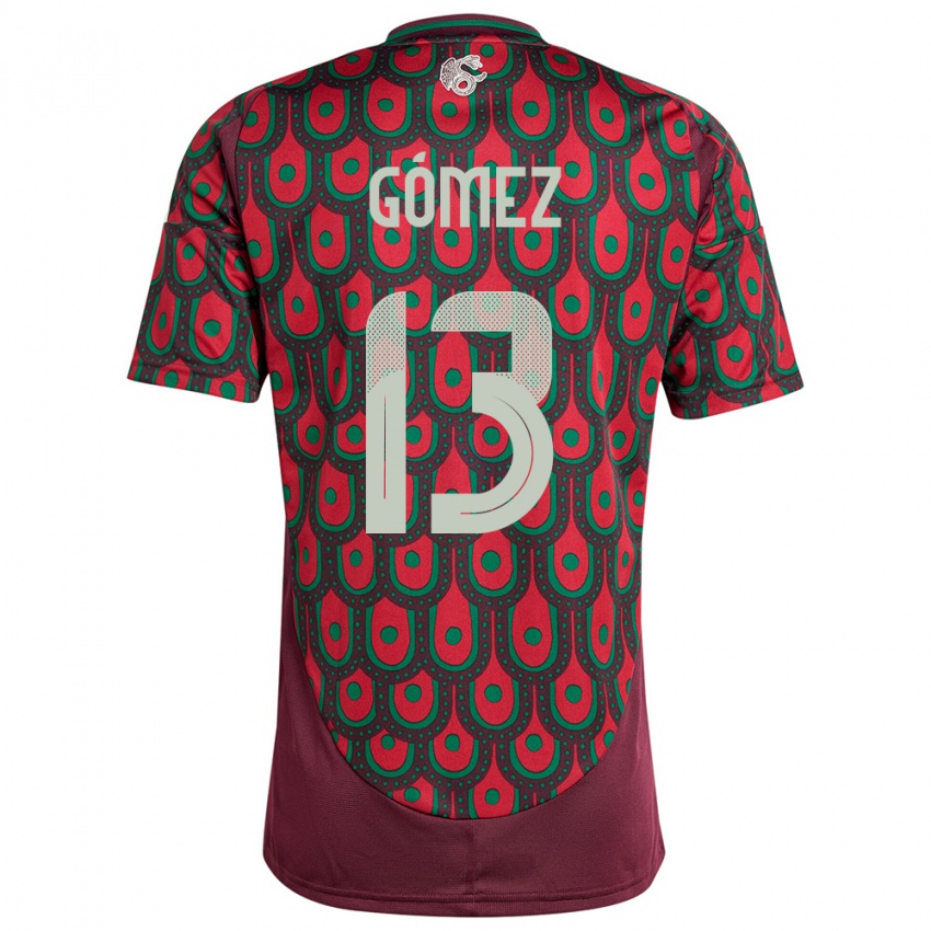 Gyermek Mexikó Diego Gomez #13 Gesztenyebarna Hazai Jersey 24-26 Mez Póló Ing