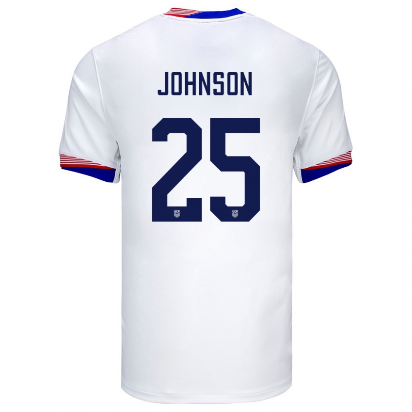 Gyermek Egyesült Államok Sean Johnson #25 Fehér Hazai Jersey 24-26 Mez Póló Ing