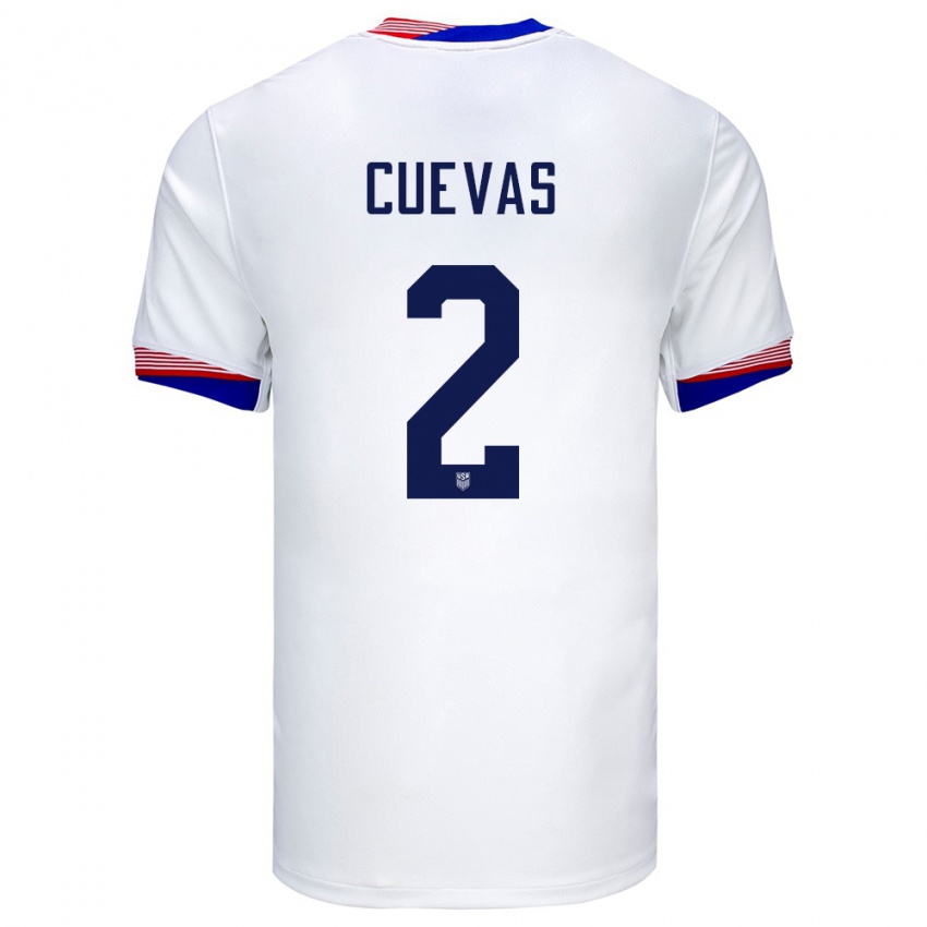 Gyermek Egyesült Államok Mauricio Cuevas #2 Fehér Hazai Jersey 24-26 Mez Póló Ing