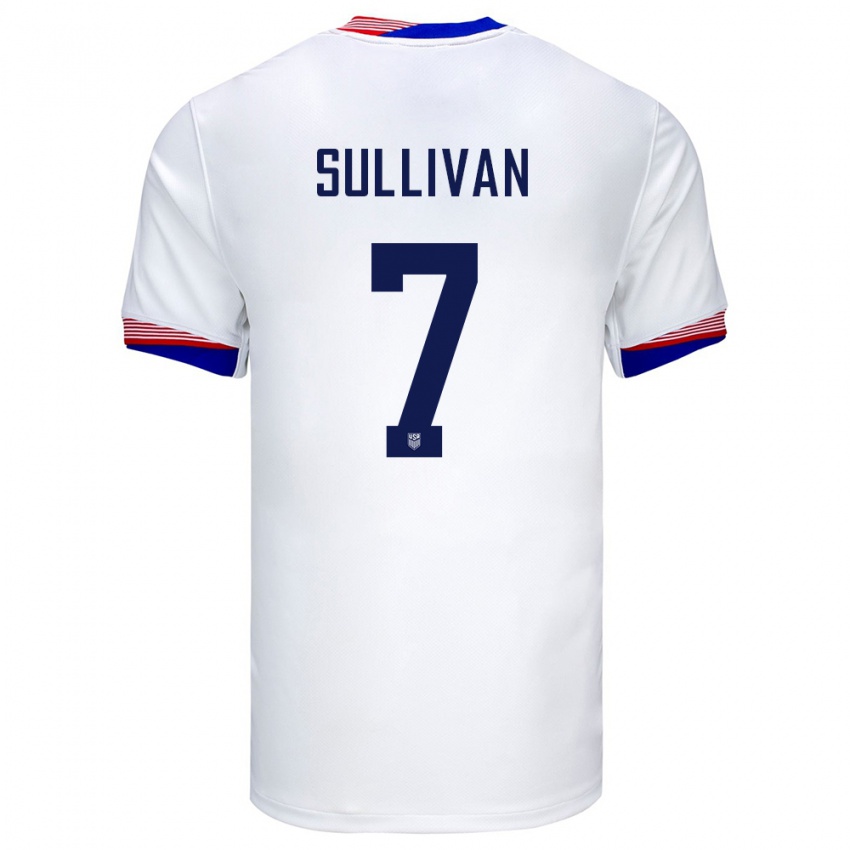 Gyermek Egyesült Államok Quinn Sullivan #7 Fehér Hazai Jersey 24-26 Mez Póló Ing