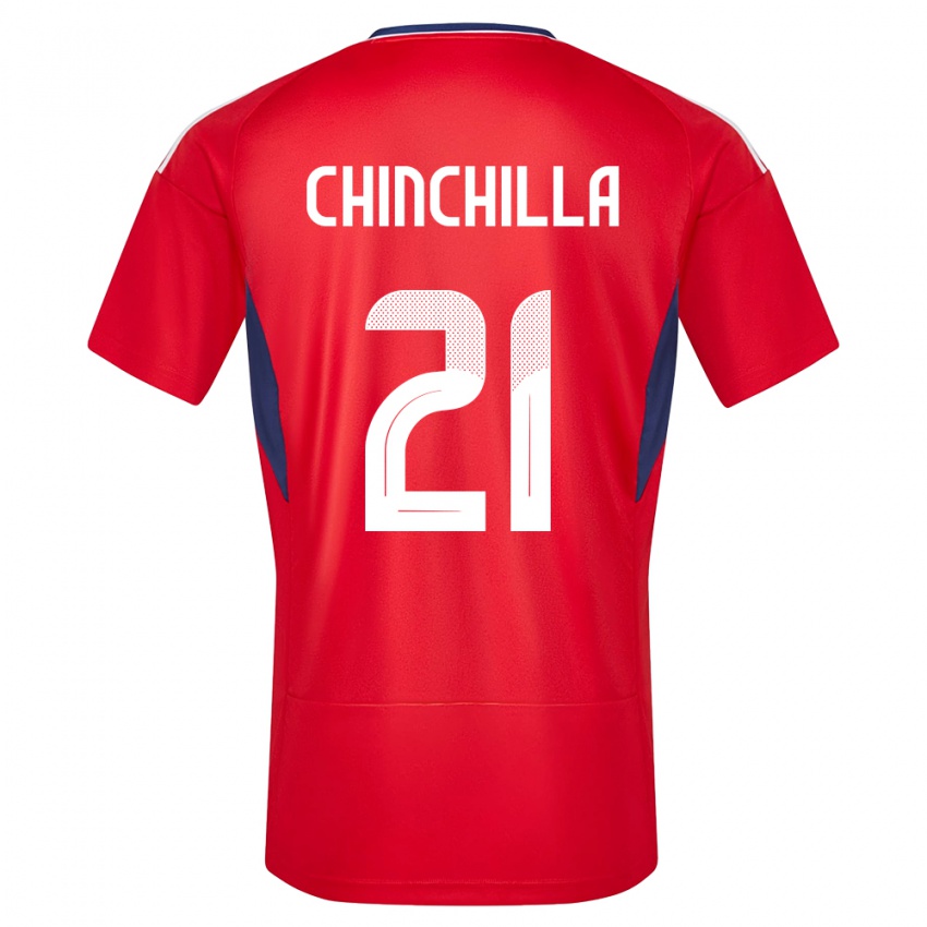 Gyermek Costa Rica Viviana Chinchilla #21 Piros Hazai Jersey 24-26 Mez Póló Ing