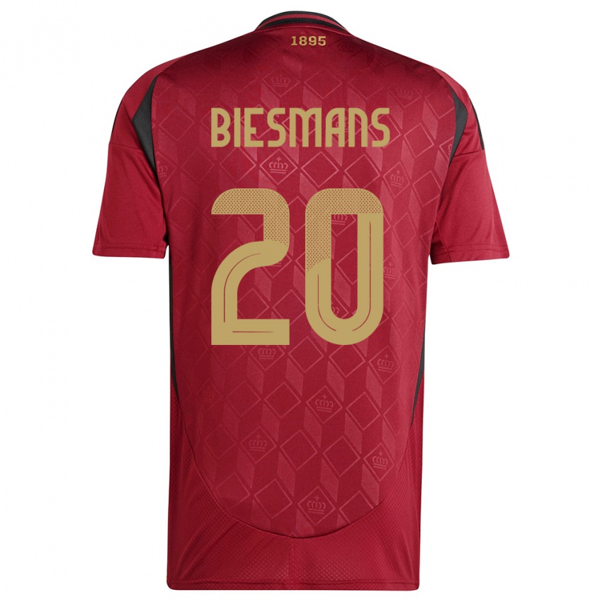 Gyermek Belgium Julie Biesmans #20 Burgundia Hazai Jersey 24-26 Mez Póló Ing