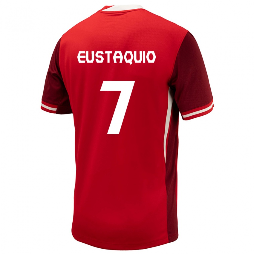 Gyermek Kanada Stephen Eustaquio #7 Piros Hazai Jersey 24-26 Mez Póló Ing