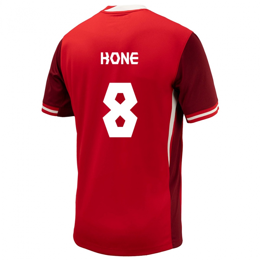 Gyermek Kanada Ismael Kone #8 Piros Hazai Jersey 24-26 Mez Póló Ing