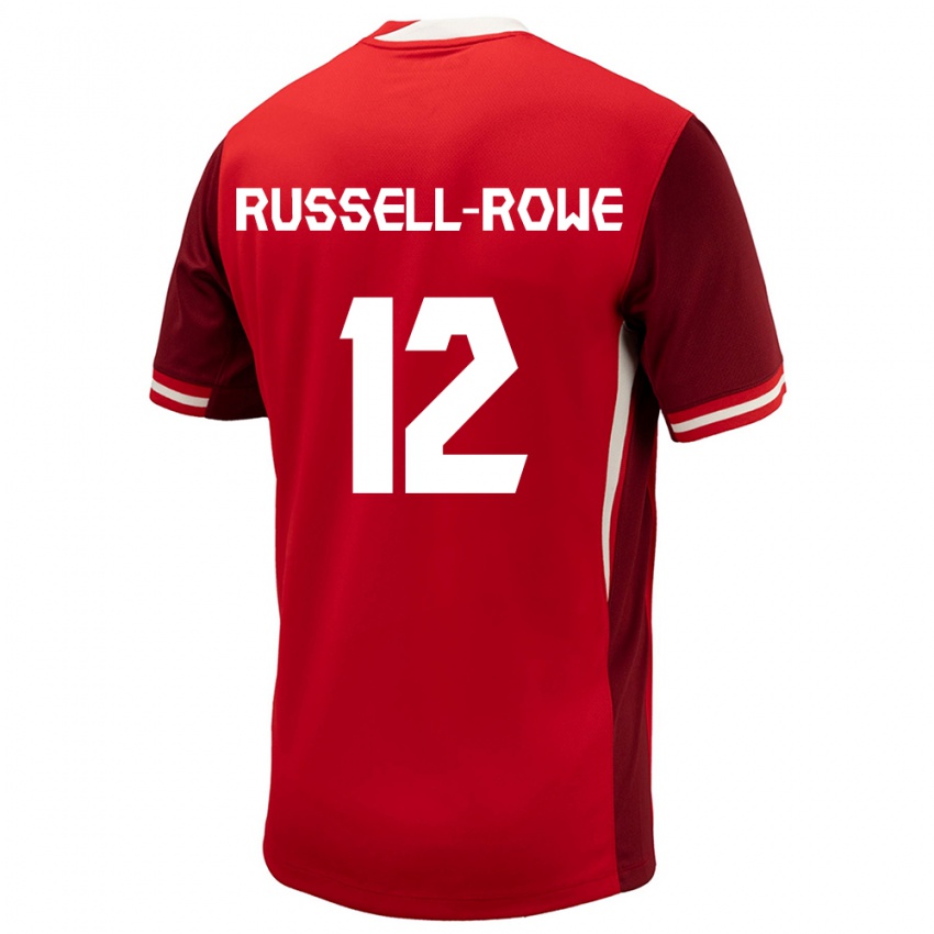 Gyermek Kanada Jacen Russell-Rowe #12 Piros Hazai Jersey 24-26 Mez Póló Ing