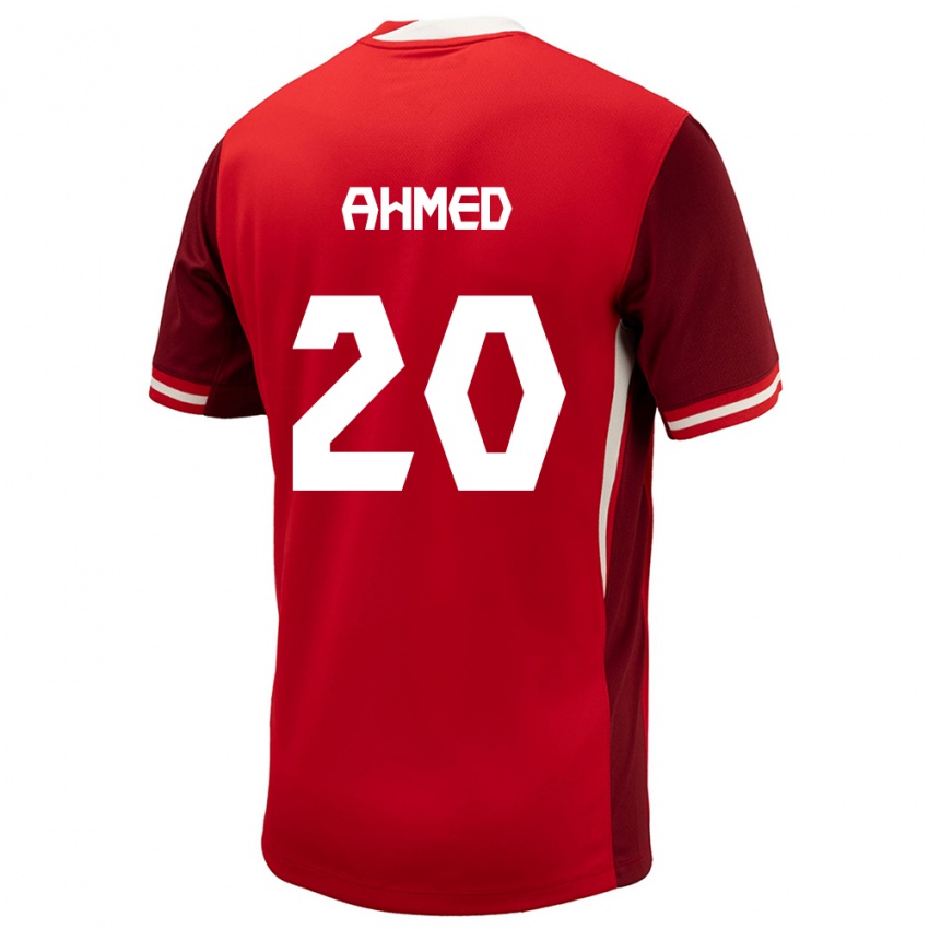 Gyermek Kanada Ali Ahmed #20 Piros Hazai Jersey 24-26 Mez Póló Ing