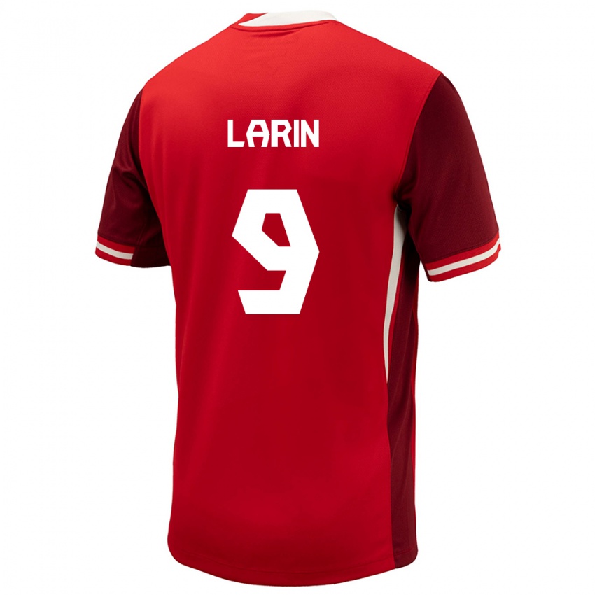 Gyermek Kanada Cyle Larin #9 Piros Hazai Jersey 24-26 Mez Póló Ing