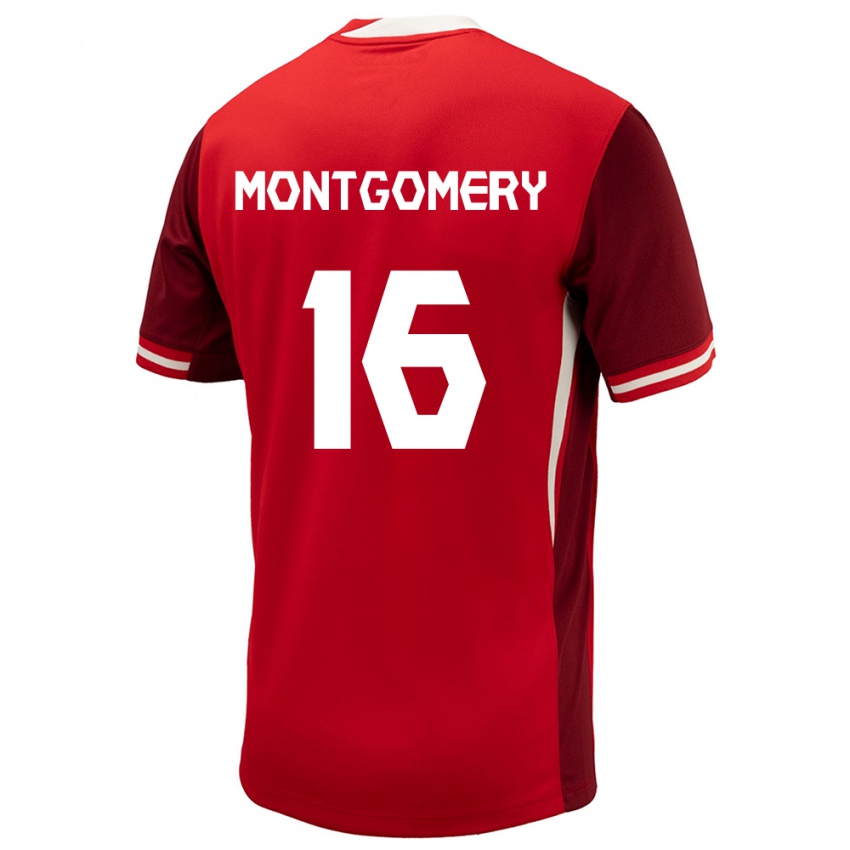 Gyermek Kanada Callum Montgomery #16 Piros Hazai Jersey 24-26 Mez Póló Ing