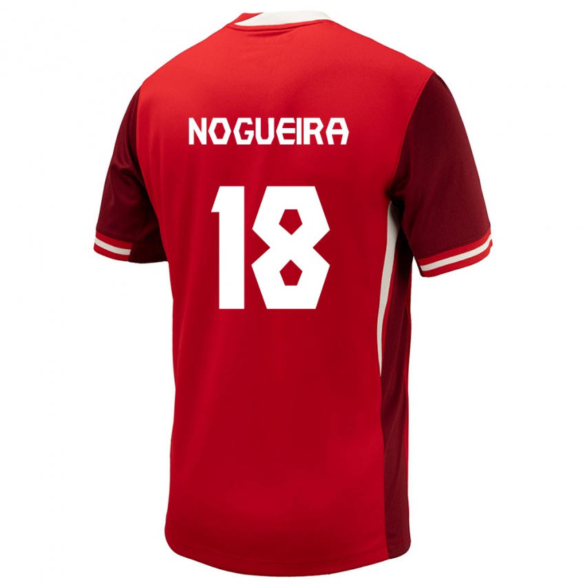 Gyermek Kanada Matthew Nogueira #18 Piros Hazai Jersey 24-26 Mez Póló Ing