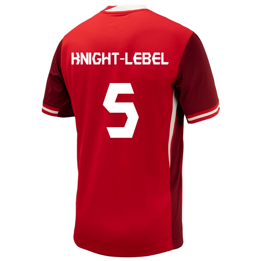 Gyermek Kanada Jamie Knight Lebel #5 Piros Hazai Jersey 24-26 Mez Póló Ing