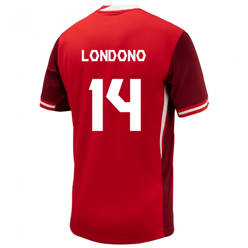 Gyermek Kanada Tyler Londono #14 Piros Hazai Jersey 24-26 Mez Póló Ing