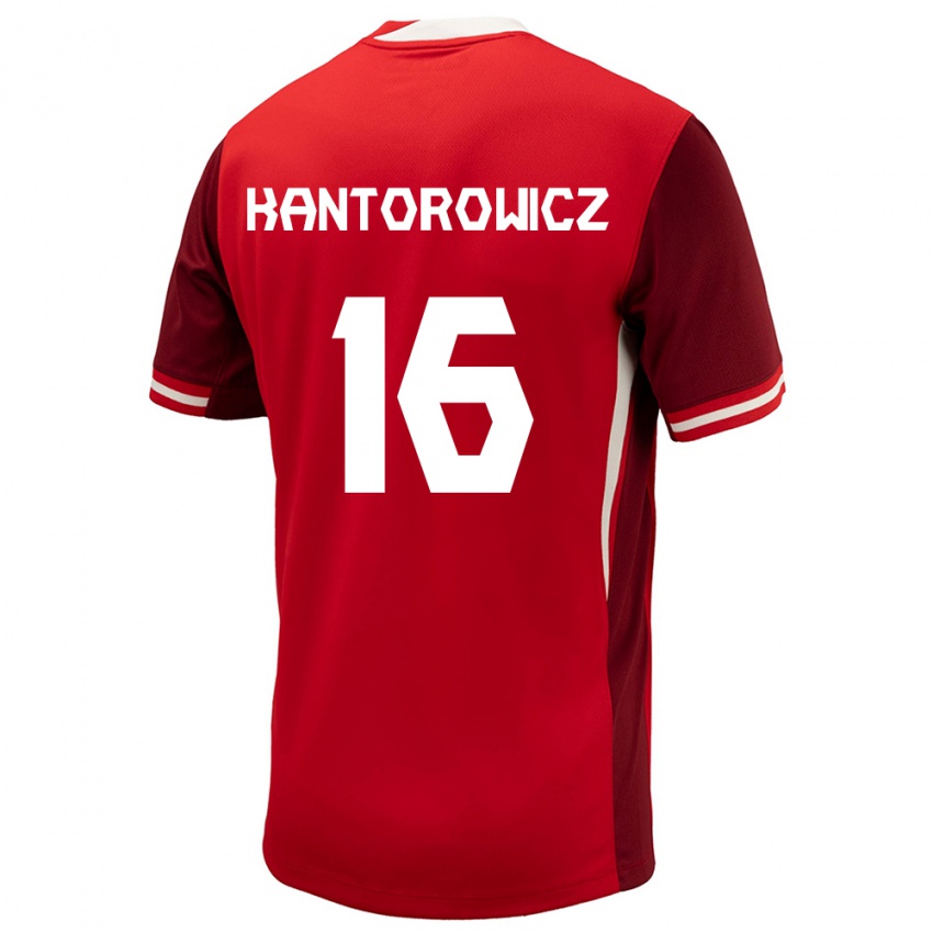 Gyermek Kanada Dominic Kantorowicz #16 Piros Hazai Jersey 24-26 Mez Póló Ing