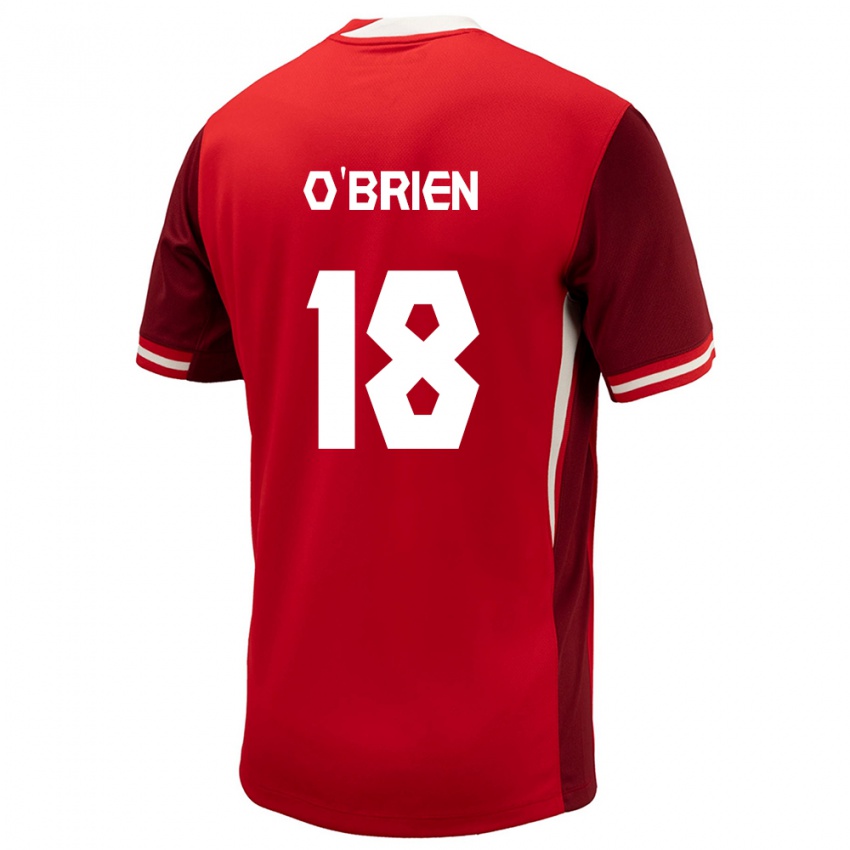 Gyermek Kanada Alexander O'brien #18 Piros Hazai Jersey 24-26 Mez Póló Ing