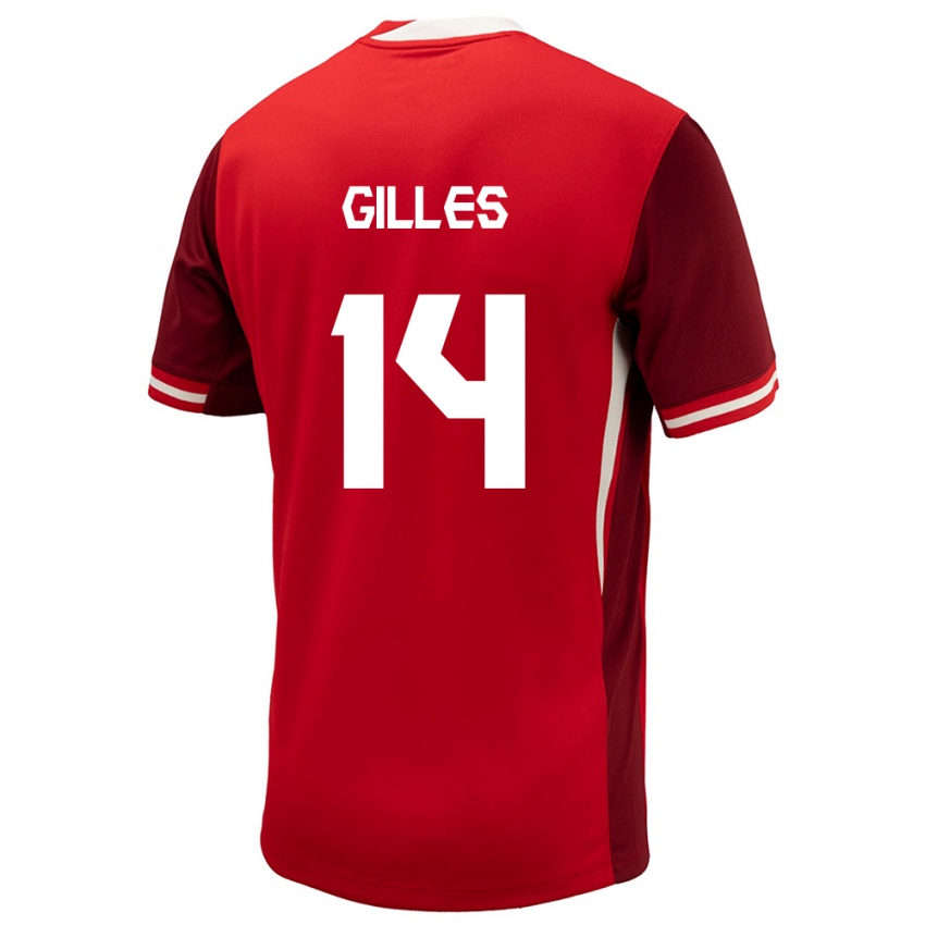 Gyermek Kanada Vanessa Gilles #14 Piros Hazai Jersey 24-26 Mez Póló Ing