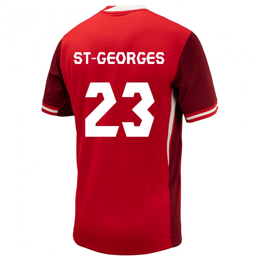 Gyermek Kanada Bianca St Georges #23 Piros Hazai Jersey 24-26 Mez Póló Ing