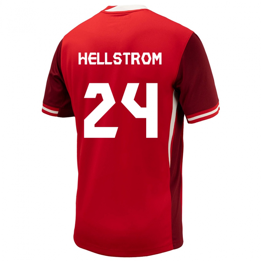 Gyermek Kanada Jenna Hellstrom #24 Piros Hazai Jersey 24-26 Mez Póló Ing