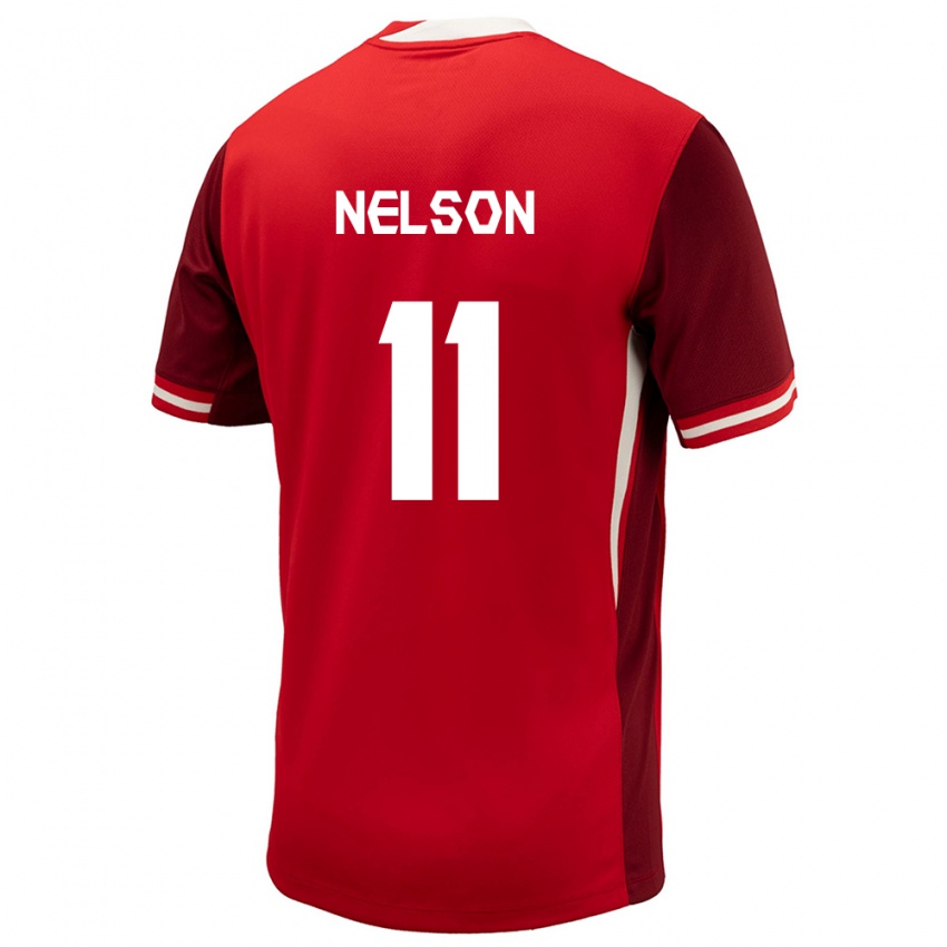 Gyermek Kanada Jayden Nelson #11 Piros Hazai Jersey 24-26 Mez Póló Ing