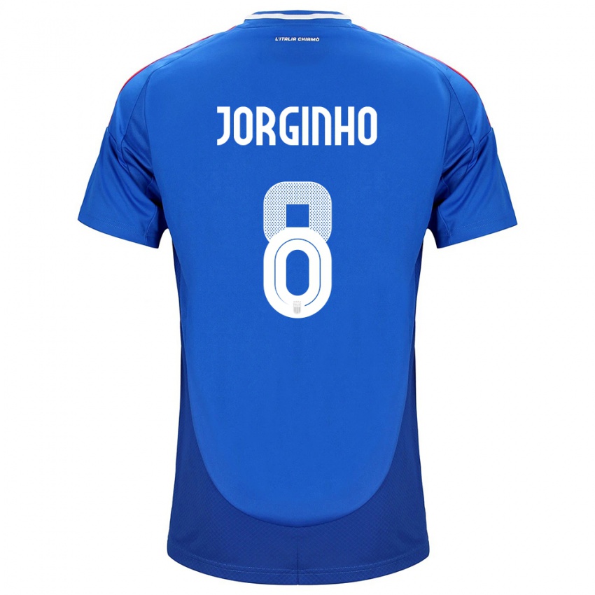 Gyermek Olaszország Jorginho #8 Kék Hazai Jersey 24-26 Mez Póló Ing