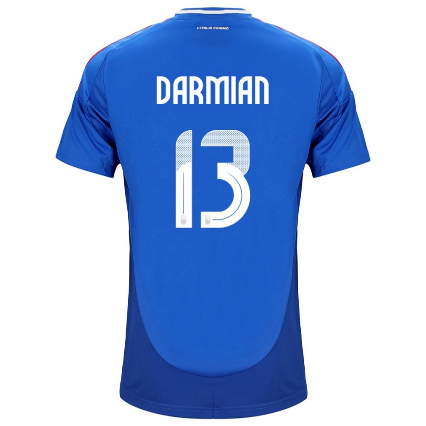 Gyermek Olaszország Matteo Darmian #13 Kék Hazai Jersey 24-26 Mez Póló Ing