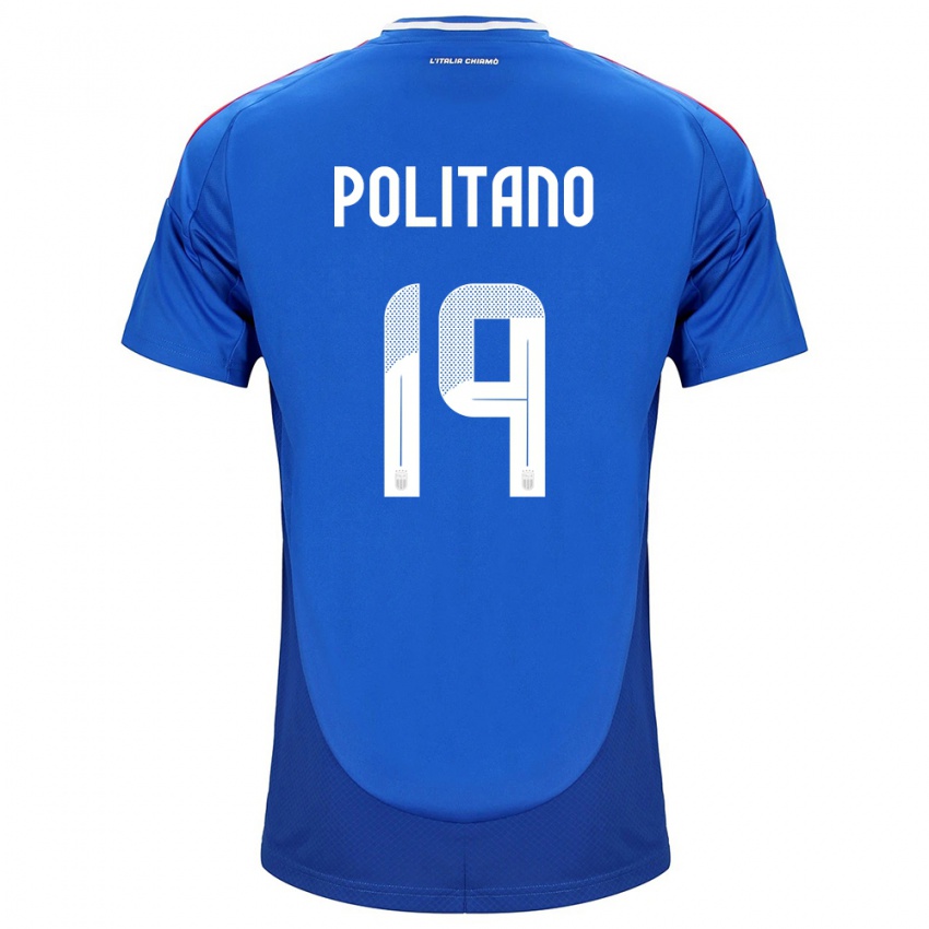 Gyermek Olaszország Matteo Politano #19 Kék Hazai Jersey 24-26 Mez Póló Ing