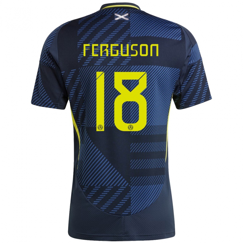 Gyermek Skócia Lewis Ferguson #18 Sötétkék Hazai Jersey 24-26 Mez Póló Ing