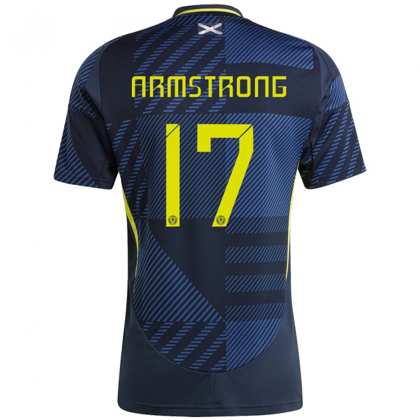 Gyermek Skócia Stuart Armstrong #17 Sötétkék Hazai Jersey 24-26 Mez Póló Ing