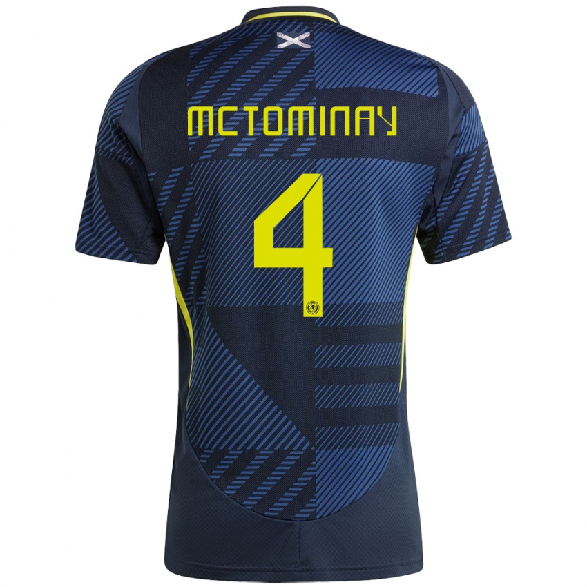 Gyermek Skócia Scott Mctominay #4 Sötétkék Hazai Jersey 24-26 Mez Póló Ing