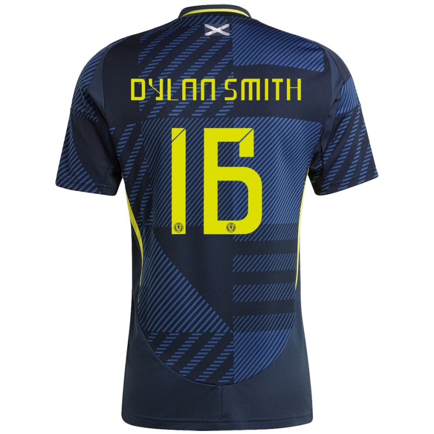 Gyermek Skócia Dylan Smith #16 Sötétkék Hazai Jersey 24-26 Mez Póló Ing