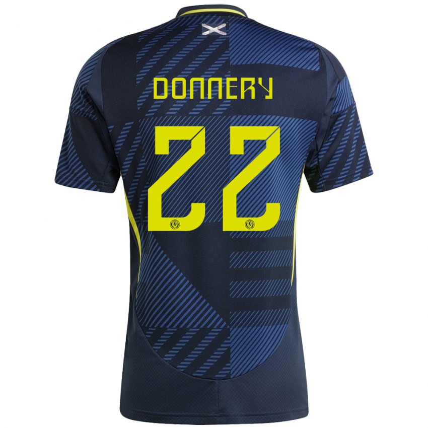 Gyermek Skócia Julian Donnery #22 Sötétkék Hazai Jersey 24-26 Mez Póló Ing