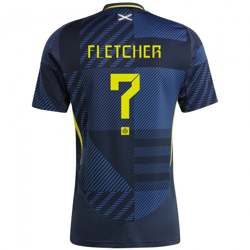 Gyermek Skócia Tyler Fletcher #0 Sötétkék Hazai Jersey 24-26 Mez Póló Ing