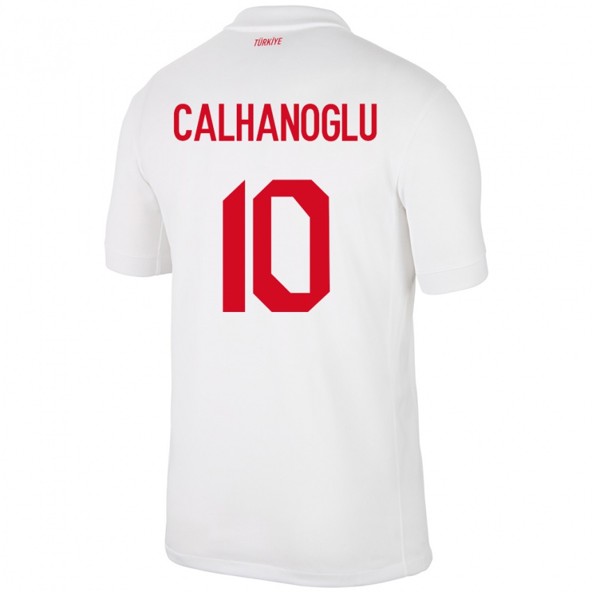 Gyermek Törökország Hakan Çalhanoğlu #10 Fehér Hazai Jersey 24-26 Mez Póló Ing